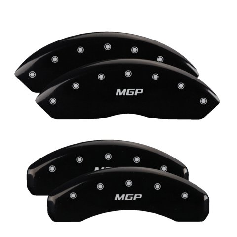 MGP 4 Caliper Covers Engraved Front & Rear Oval logo/Ford Black finish silver ch thumbnail 3