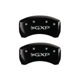MGP 4 Caliper Covers Engraved Front Pontiac Engraved Rear GXP Black finish silver ch thumbnail 9