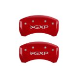 MGP 4 Caliper Covers Engraved Front Pontiac Engraved Rear GXP Red finish silver ch thumbnail 7