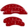 MGP 4 Caliper Covers Engraved Front Lincoln Engraved Rear Star logo Red finish silver ch thumbnail 8