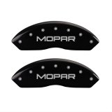 MGP 4 Caliper Covers Engraved Front & Rear MOPAR Black finish silver ch thumbnail 1