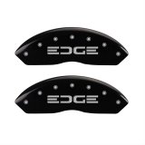 MGP 4 Caliper Covers Engraved Front & Rear Edge Black finish silver ch thumbnail 1