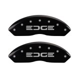 MGP 4 Caliper Covers Engraved Front & Rear Edge Black finish silver ch thumbnail 7