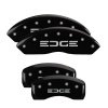 MGP 4 Caliper Covers Engraved Front & Rear Edge Black finish silver ch thumbnail 8