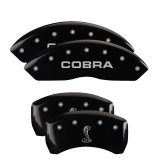 MGP 4 Caliper Covers Engraved Front Cobra Engraved Rear Snake Black finish silver ch thumbnail 4