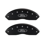 MGP 4 Caliper Covers Engraved Front Shelby Engraved Rear Tiffany Snake Black finish silver ch thumbnail 7