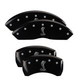 MGP 4 Caliper Covers Engraved Front & Rear Tiffany Snake Black finish silver ch thumbnail 1