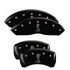 MGP 4 Caliper Covers Engraved Front & Rear Tiffany Snake Black finish silver ch thumbnail 5