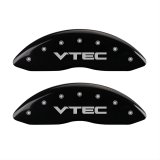 MGP 4 Caliper Covers Engraved Front & Rear Vtech Black finish silver ch thumbnail 1