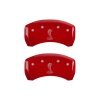 MGP Rear set 2 Caliper Covers Engraved Rear Snake Red finish silver ch thumbnail 7