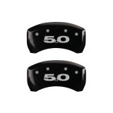 MGP Rear set 2 Caliper Covers Engraved Rear Cobra Black finish silver ch thumbnail 6