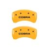 MGP Rear set 2 Caliper Covers Engraved Rear Cobra Yellow finish black ch thumbnail 7