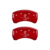 MGP Rear set 2 Caliper Covers Engraved Rear GT500 Shelby & Cobra Red finish silver ch thumbnail 7