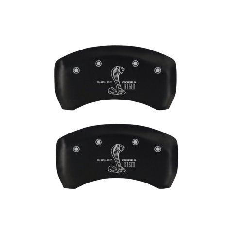 MGP Rear set 2 Caliper Covers Engraved Rear GT500 Shelby & Cobra Red finish silver ch thumbnail 8