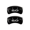 MGP Rear set 2 Caliper Covers Engraved Rear 50 Black finish silver ch thumbnail 7