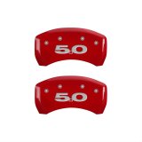 MGP Rear set 2 Caliper Covers Engraved Rear 50 Red finish silver ch thumbnail 1