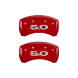 MGP Rear set 2 Caliper Covers Engraved Rear 50 Red finish silver ch thumbnail 2