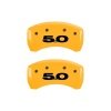 MGP Rear set 2 Caliper Covers Engraved Rear 50 Yellow finish black ch thumbnail 7