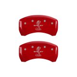MGP Rear set 2 Caliper Covers Engraved Rear S197/GT Red finish silver ch thumbnail 5