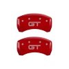 MGP Rear set 2 Caliper Covers Engraved Rear S197/GT Red finish silver ch thumbnail 7