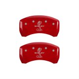 MGP Rear set 2 Caliper Covers Engraved Rear Tiffany Snake Red finish silver ch thumbnail 1