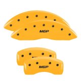 MGP 4 Caliper Covers Engraved Front & Rear MGP Yellow finish black ch thumbnail 3