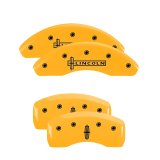 MGP 4 Caliper Covers Engraved Front Escalade Engraved Rear ESV Yellow finish black ch thumbnail 5