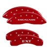 MGP 4 Caliper Covers Engraved Front Escalade Engraved Rear EXT Red finish silver ch thumbnail 8