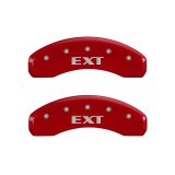 MGP 4 Caliper Covers Engraved Front Escalade Engraved Rear EXT Red finish silver ch thumbnail 9