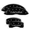 MGP 4 Caliper Covers Engraved Front & Rear Acura Black finish silver ch thumbnail 8