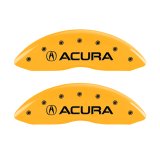 MGP 4 Caliper Covers Engraved Front & Rear Acura Yellow finish black ch thumbnail 5