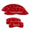 MGP 4 Caliper Covers Engraved Front Acura Engraved Rear MDX Red finish silver ch thumbnail 8