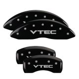 MGP 4 Caliper Covers Engraved Front & Rear Vtech Black finish silver ch thumbnail 4