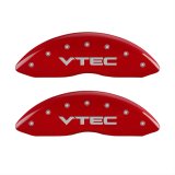 MGP 4 Caliper Covers Engraved Front & Rear Vtech Red finish silver ch thumbnail 1