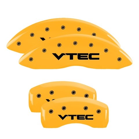 MGP 4 Caliper Covers Engraved Front & Rear Vtech Yellow finish black ch thumbnail 4