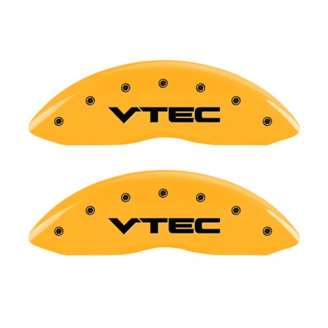 MGP 4 Caliper Covers Engraved Front & Rear Vtech Yellow finish black ch thumbnail 7