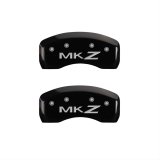 MGP 4 Caliper Covers Engraved Front Lincoln Engraved Rear MKZ Black finish silver ch thumbnail 2