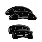 MGP 4 Caliper Covers Engraved Front Lincoln Engraved Rear MKZ Black finish silver ch thumbnail 3