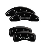 MGP 4 Caliper Covers Engraved Front Lincoln Engraved Rear MKZ Black finish silver ch thumbnail 6