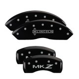 MGP 4 Caliper Covers Engraved Front Lincoln Engraved Rear MKZ Black finish silver ch thumbnail 7