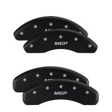 MGP 4 Caliper Covers Engraved Front & Rear MOPAR Black finish silver ch thumbnail 6