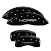MGP 4 Caliper Covers Engraved Front & Rear MOPAR Black finish silver ch thumbnail 8