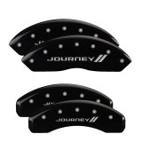 MGP 4 Caliper Covers Engraved Front & Rear Bowtie Black finish silver ch thumbnail 1