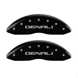 MGP 4 Caliper Covers Engraved Front & Rear Denali Black finish silver ch thumbnail 1