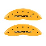 MGP 4 Caliper Covers Engraved Front & Rear Denali Yellow finish black ch thumbnail 6