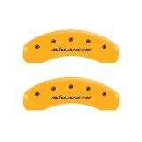 MGP 4 Caliper Covers Engraved Front & Rear Avalanche Yellow finish black ch thumbnail 2