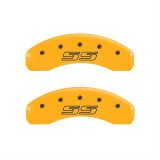 MGP 4 Caliper Covers Engraved Front & Rear Avalanche style/SS Yellow finish black ch thumbnail 2