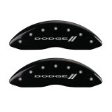 MGP 4 Caliper Covers Engraved Front & Rear With stripes/Dodge Black finish silver ch thumbnail 7