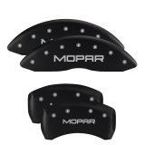 MGP 4 Caliper Covers Engraved Front & Rear MOPAR Black finish silver ch thumbnail 5