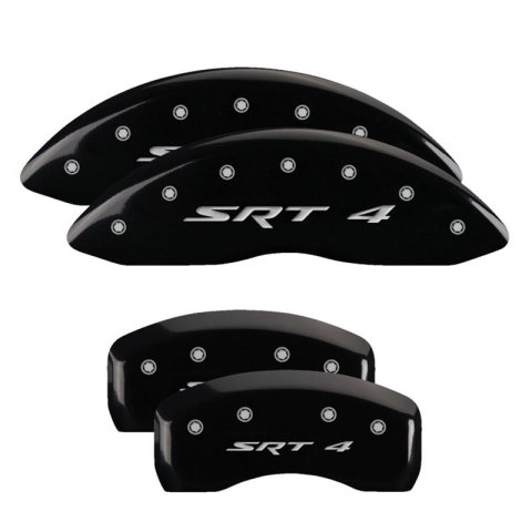 MGP 4 Caliper Covers Engraved Front & Rear SRT4 Black finish silver ch thumbnail 3